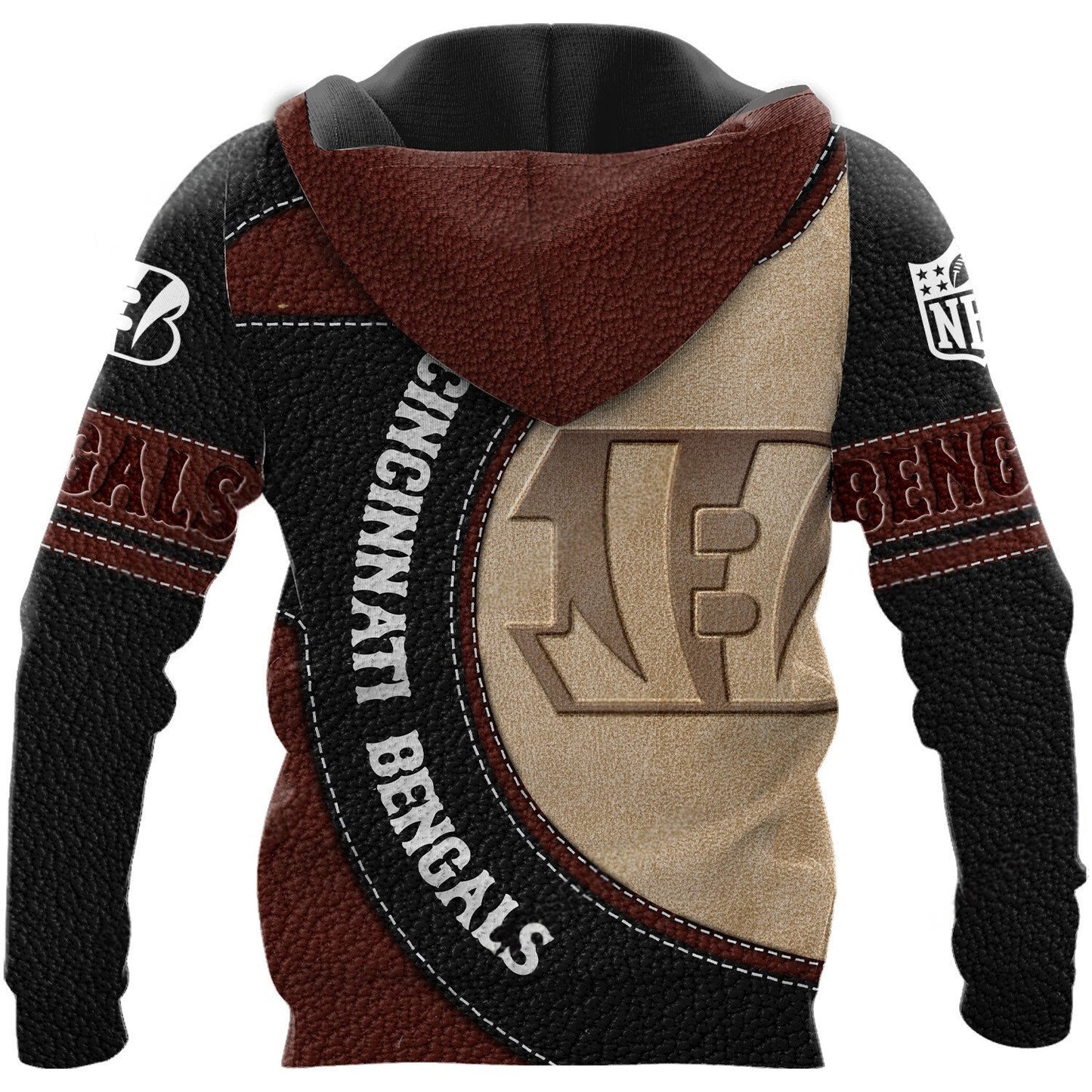 NFL x CIN Leather Pride Personalized Hoodie HLP