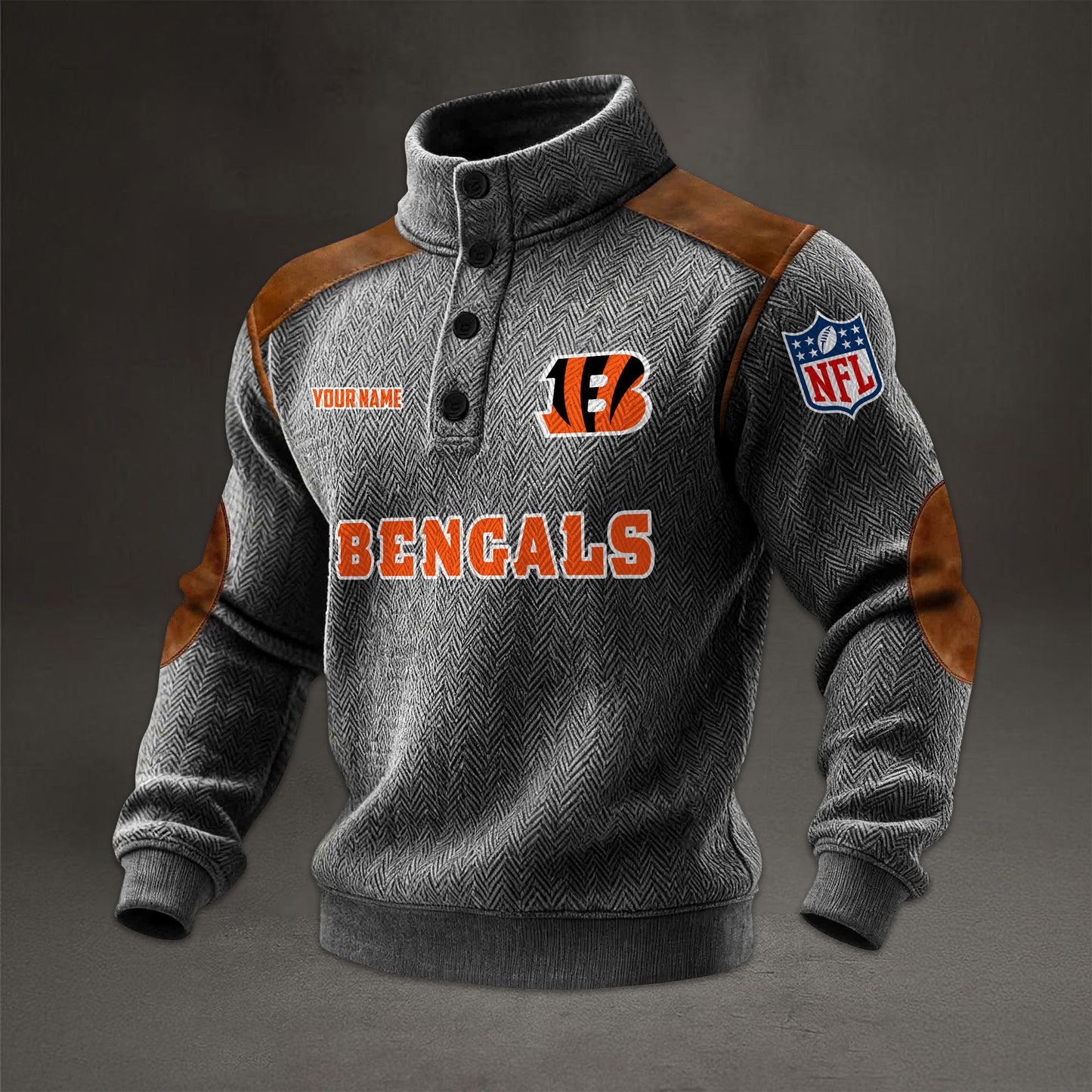 NFL x CIN Men stand-up collar sweatshirt V1 NAK NHM