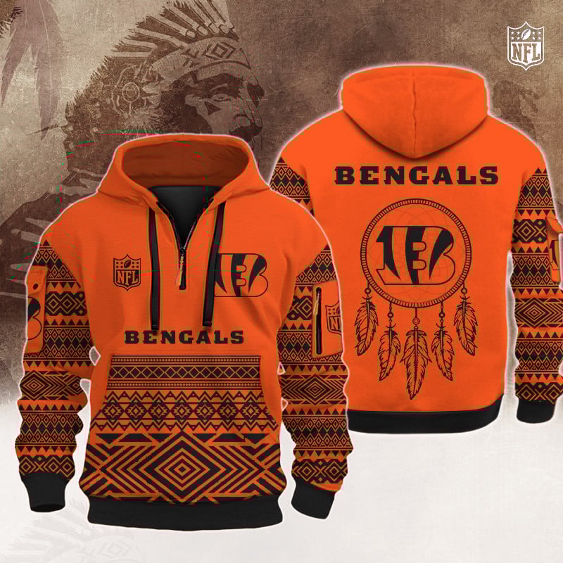NFL x CIN Native Half-zip Hoodie HLP