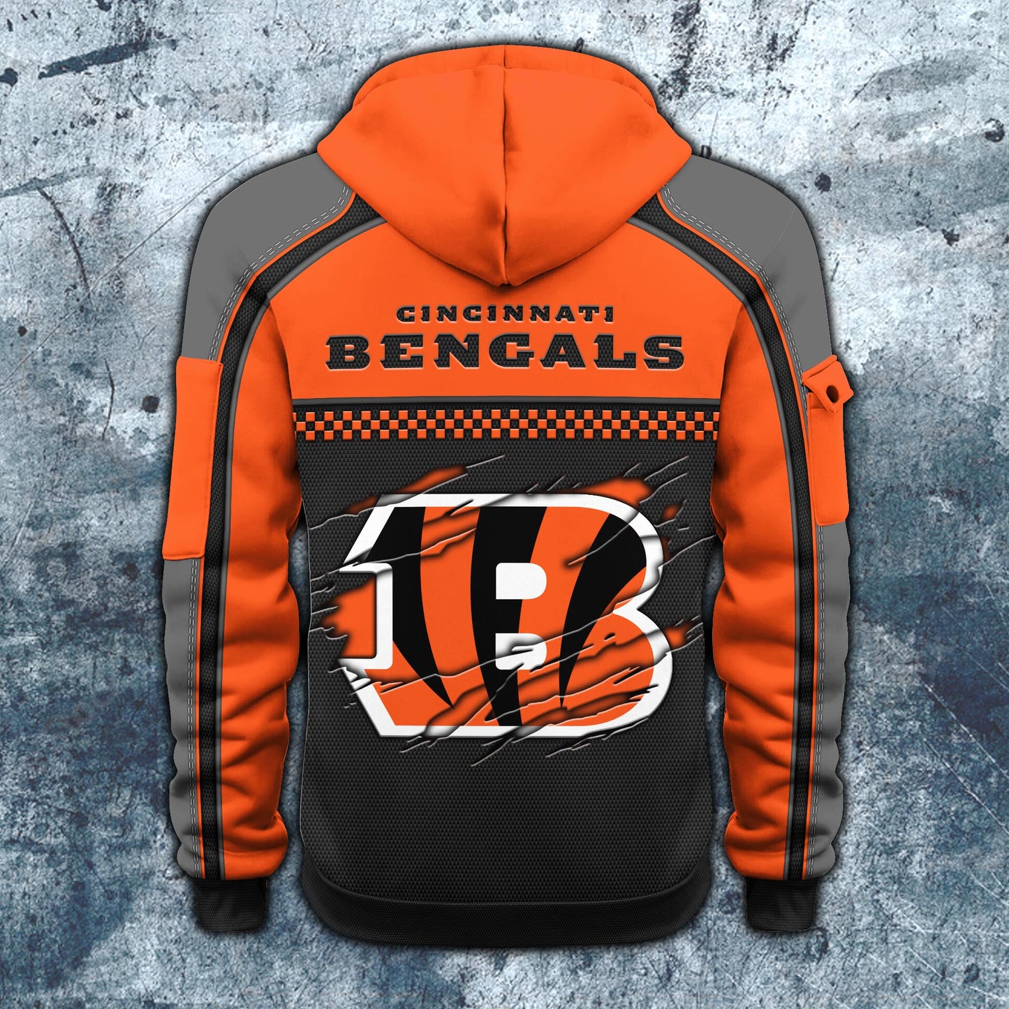 NFL x CIN Personalized Half-zip Hoodie HLP