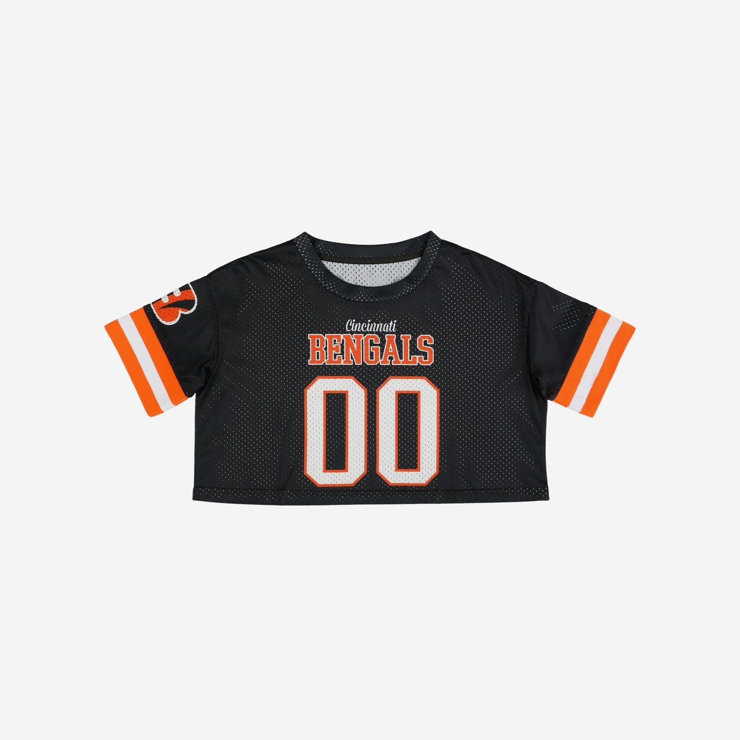 NFL x CIN Womens Gameday Custom Number Mesh Crop Top HLP