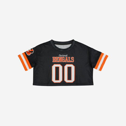 NFL x CIN Womens Gameday Custom Number Mesh Crop Top HLP