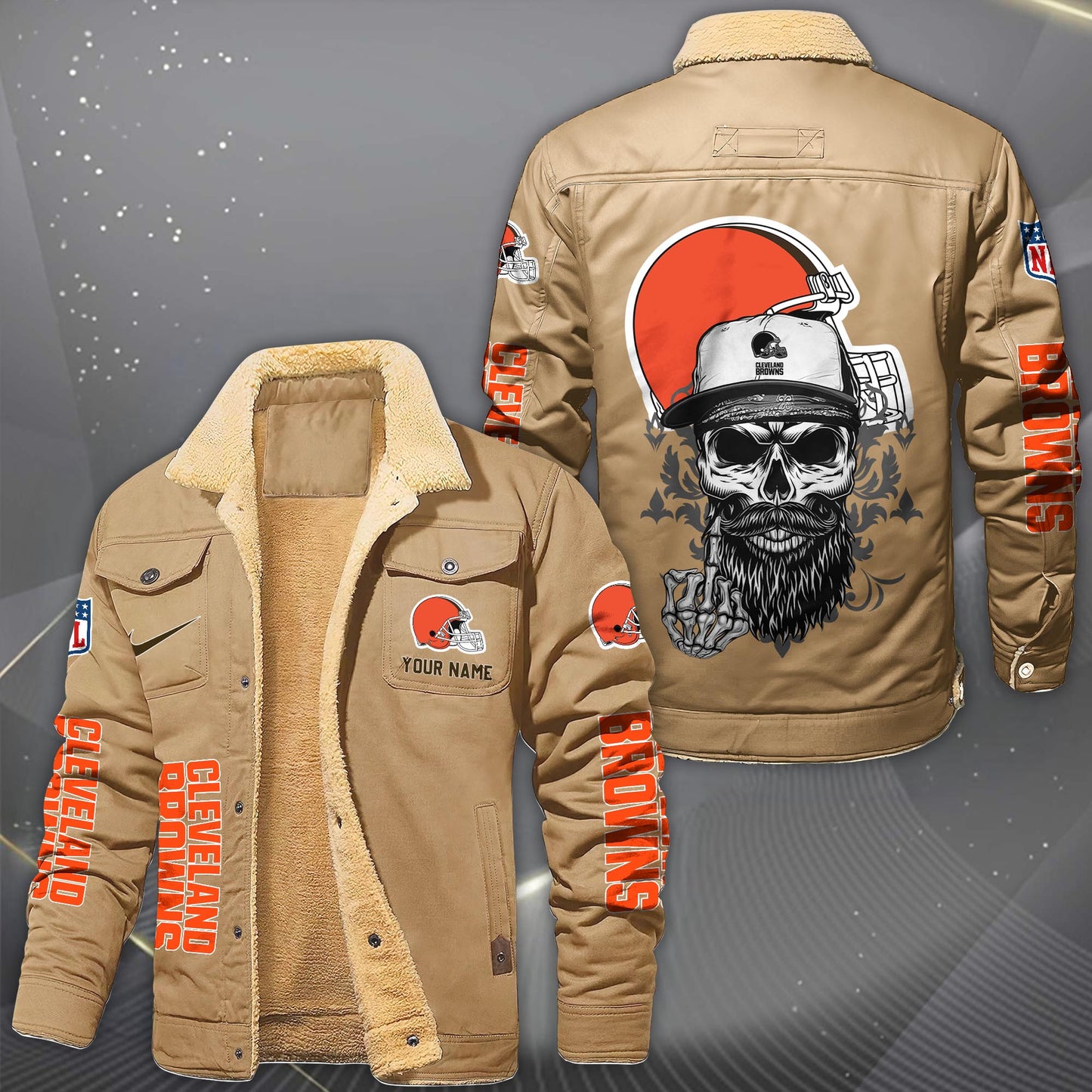 NFL x CLE Fleece Lined Cargo Jacket HLP