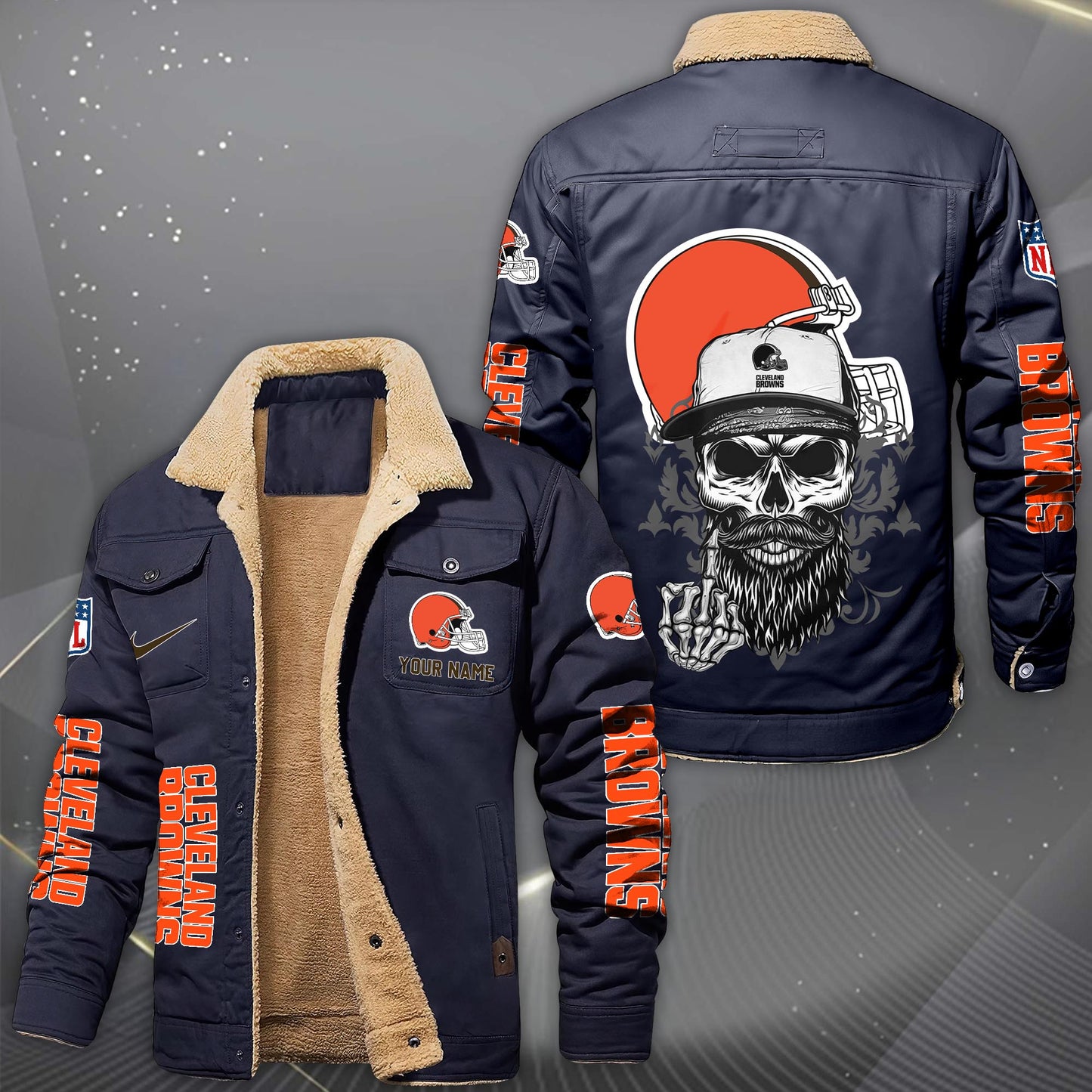 NFL x CLE Fleece Lined Cargo Jacket HLP