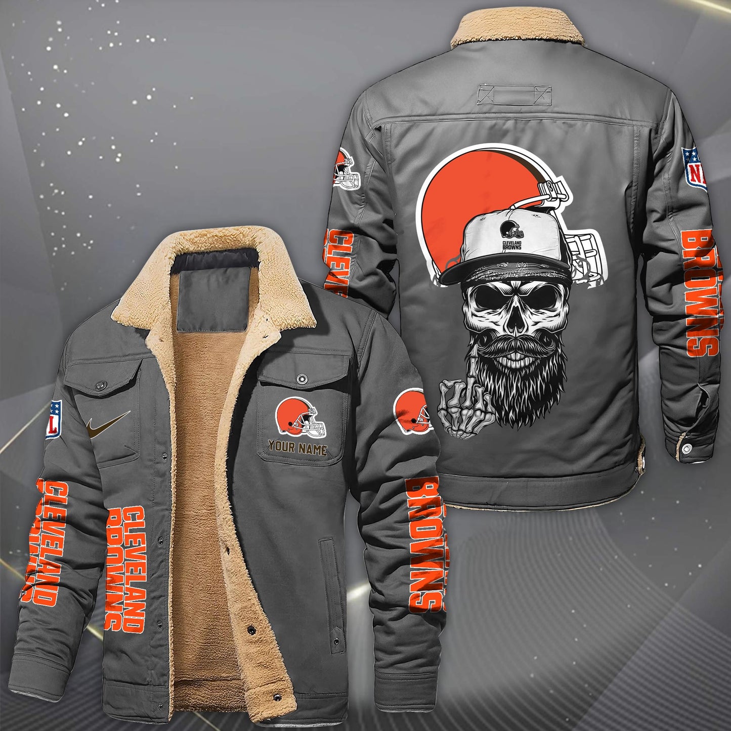 NFL x CLE Fleece Lined Cargo Jacket HLP