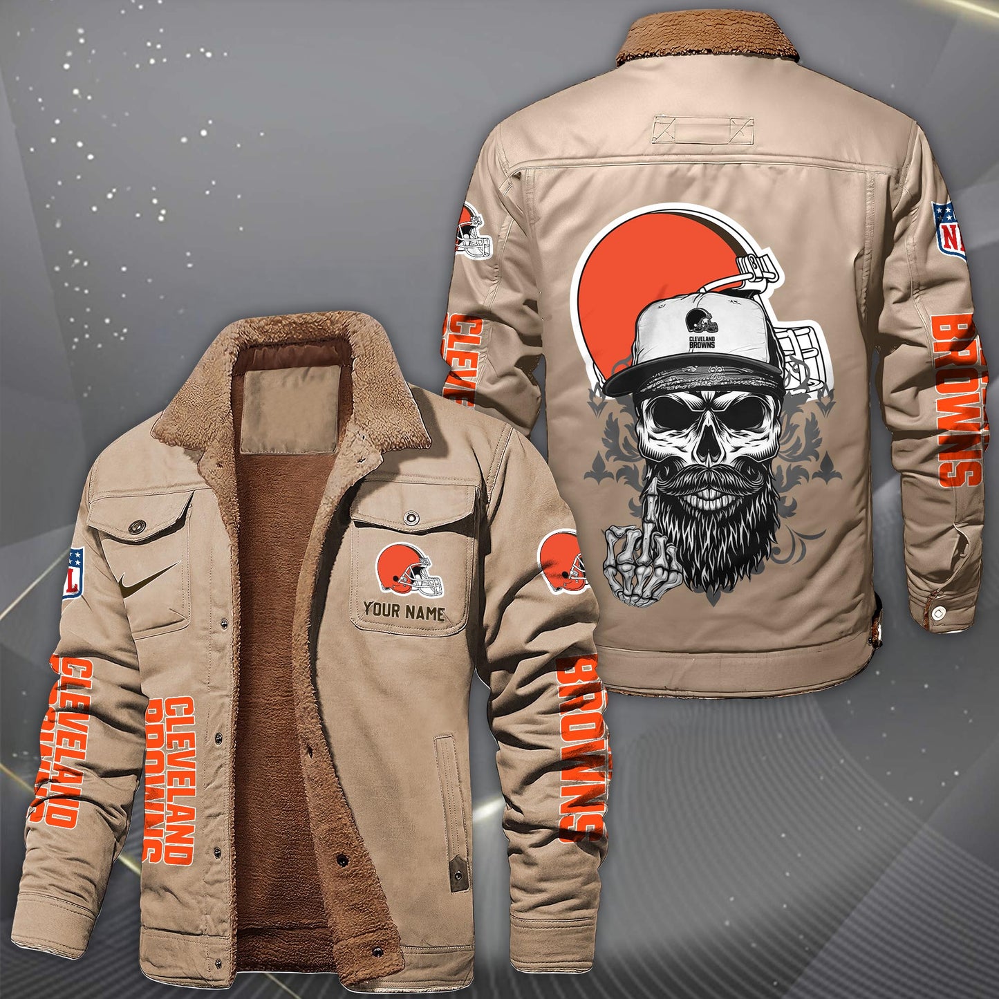 NFL x CLE Fleece Lined Cargo Jacket HLP