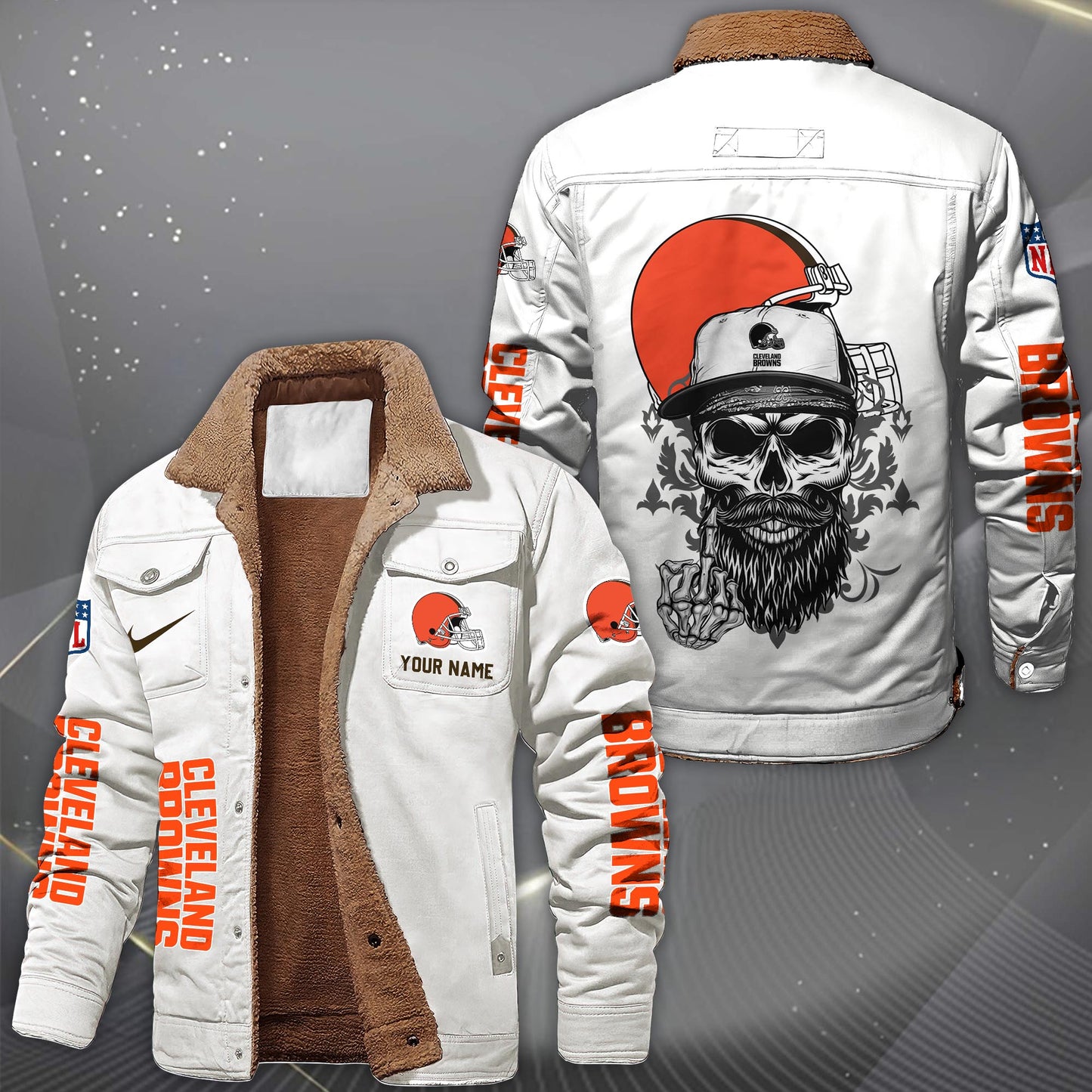 NFL x CLE Fleece Lined Cargo Jacket HLP