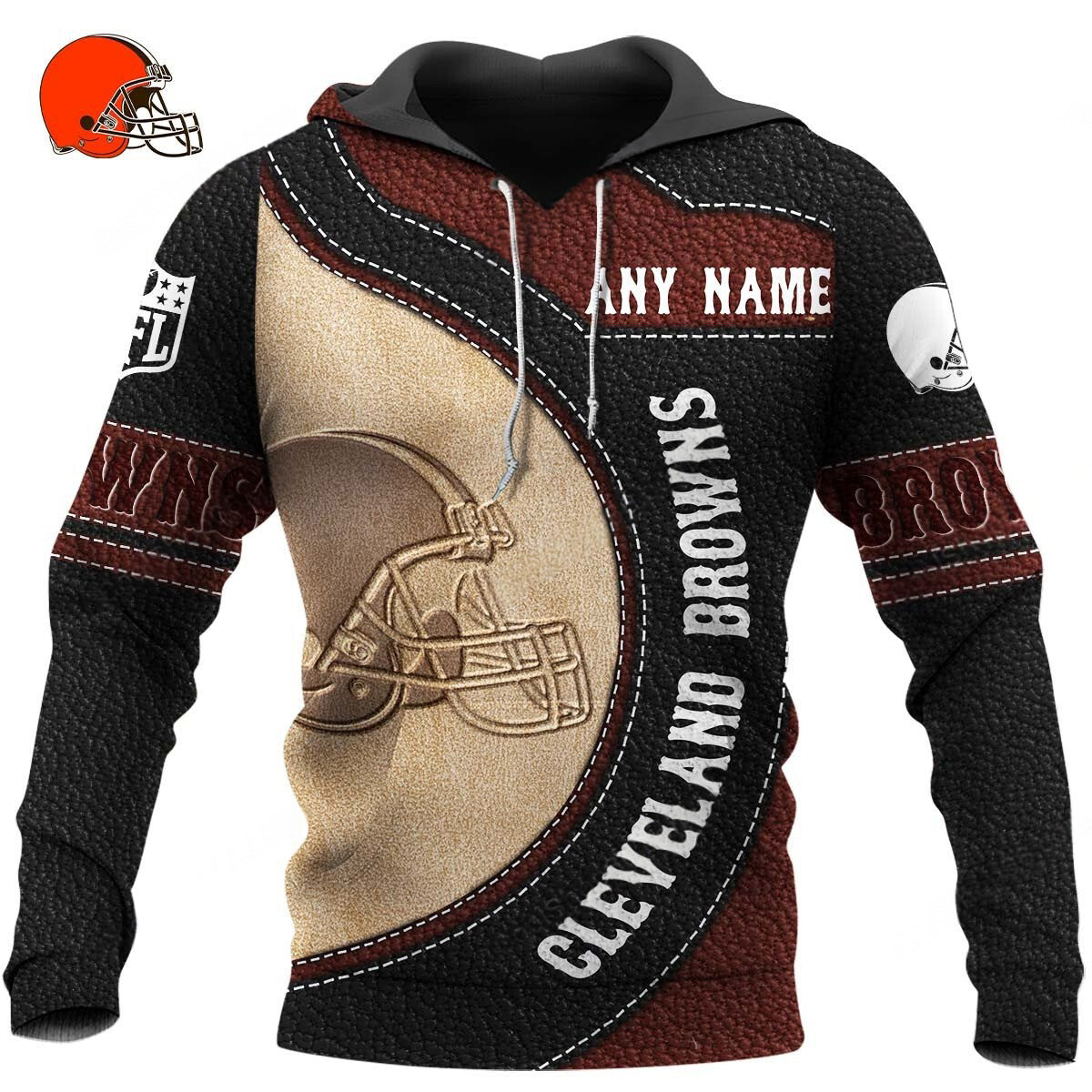 NFL x CLE Leather Pride Personalized Hoodie HLP