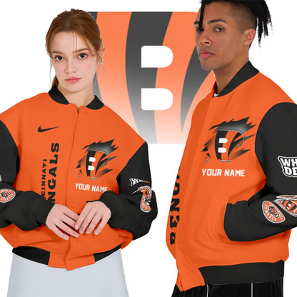 NFL x CNBG Personalized Custom Baseball Jacket V1 NAK