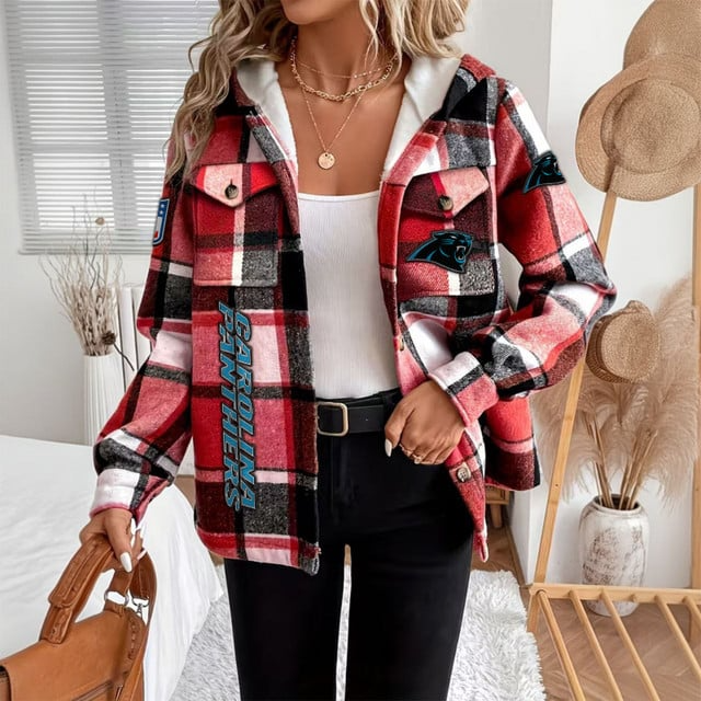 NFL x CP Women Casual Plaid Hooded Jacket V1 NAK NHM
