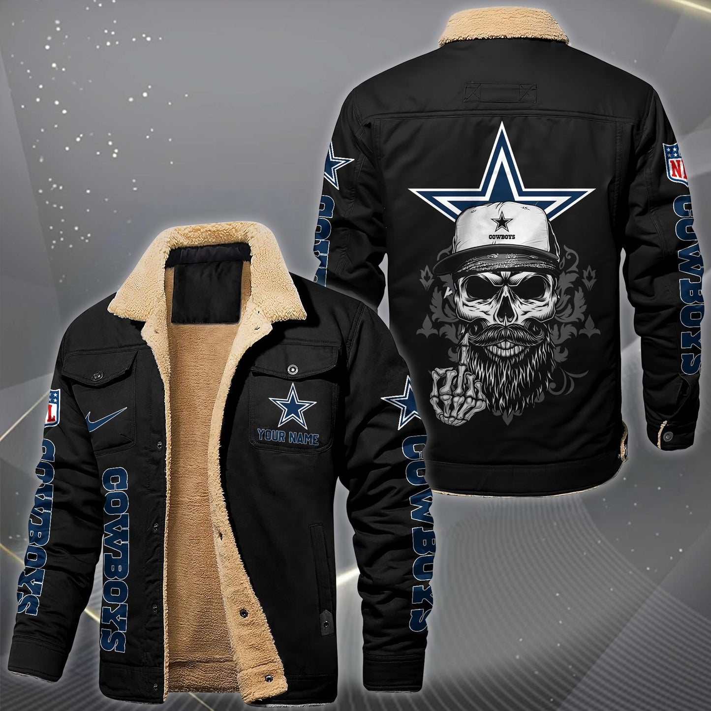 NFL x DAL Fleece Lined Cargo Jacket HLP