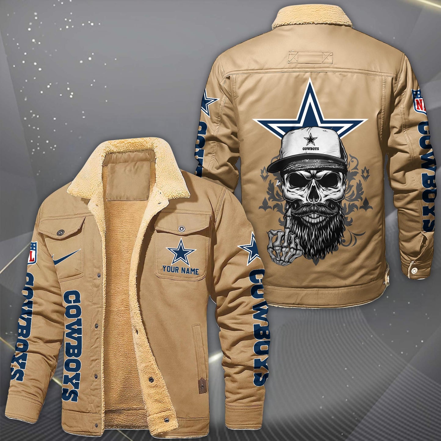 NFL x DAL Fleece Lined Cargo Jacket HLP