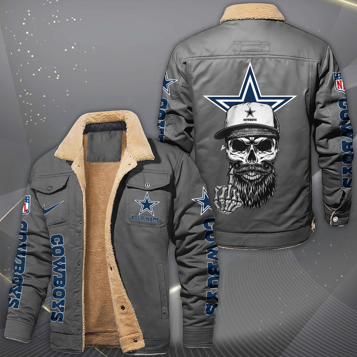 NFL x DAL Fleece Lined Cargo Jacket HLP