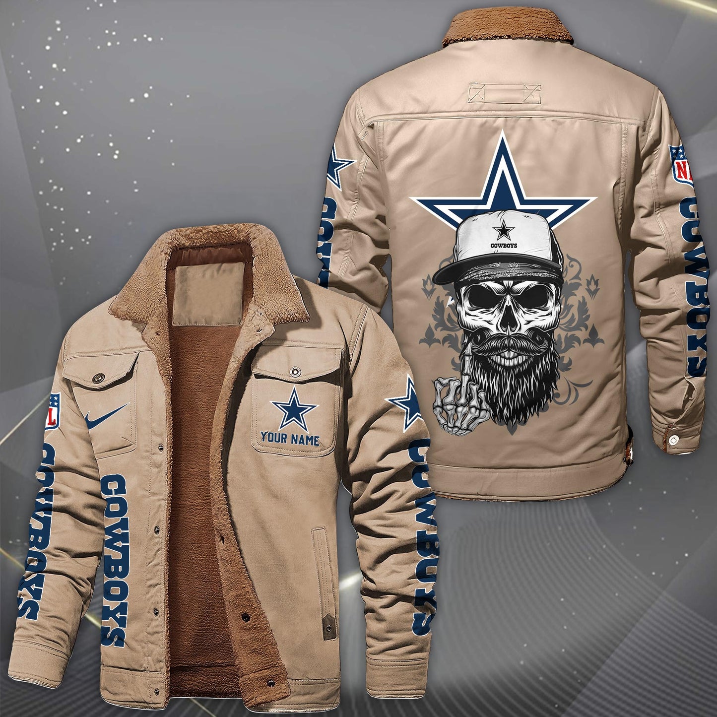 NFL x DAL Fleece Lined Cargo Jacket HLP