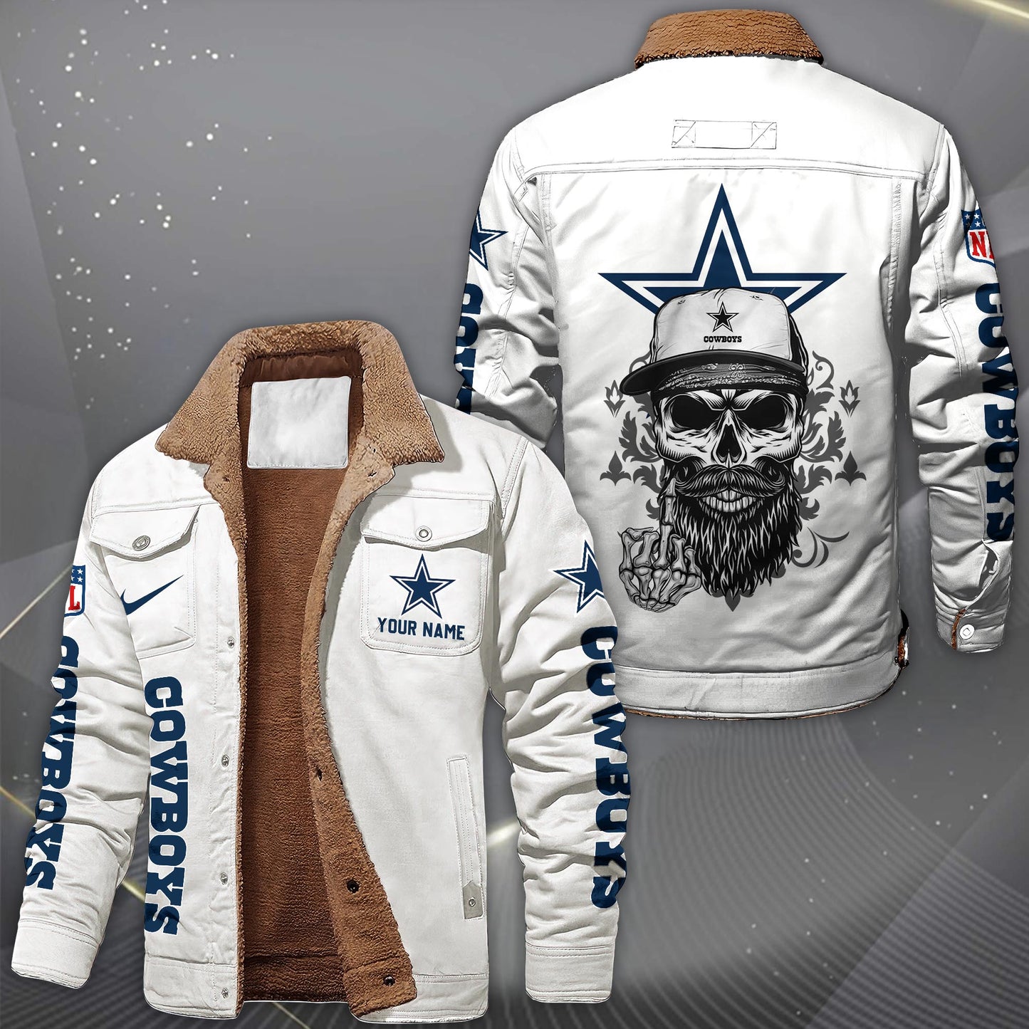 NFL x DAL Fleece Lined Cargo Jacket HLP