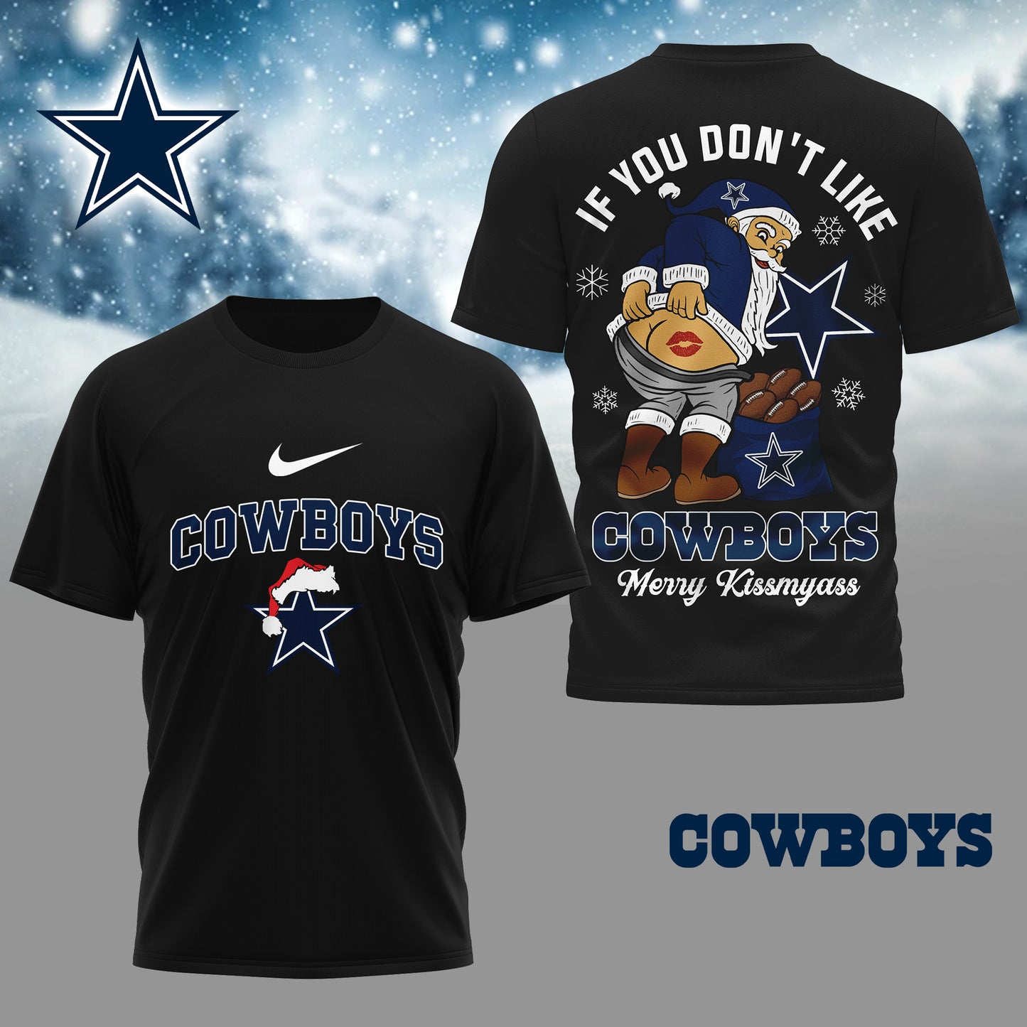 NFL x DAL Funny Xmas 3D Shirt HLP