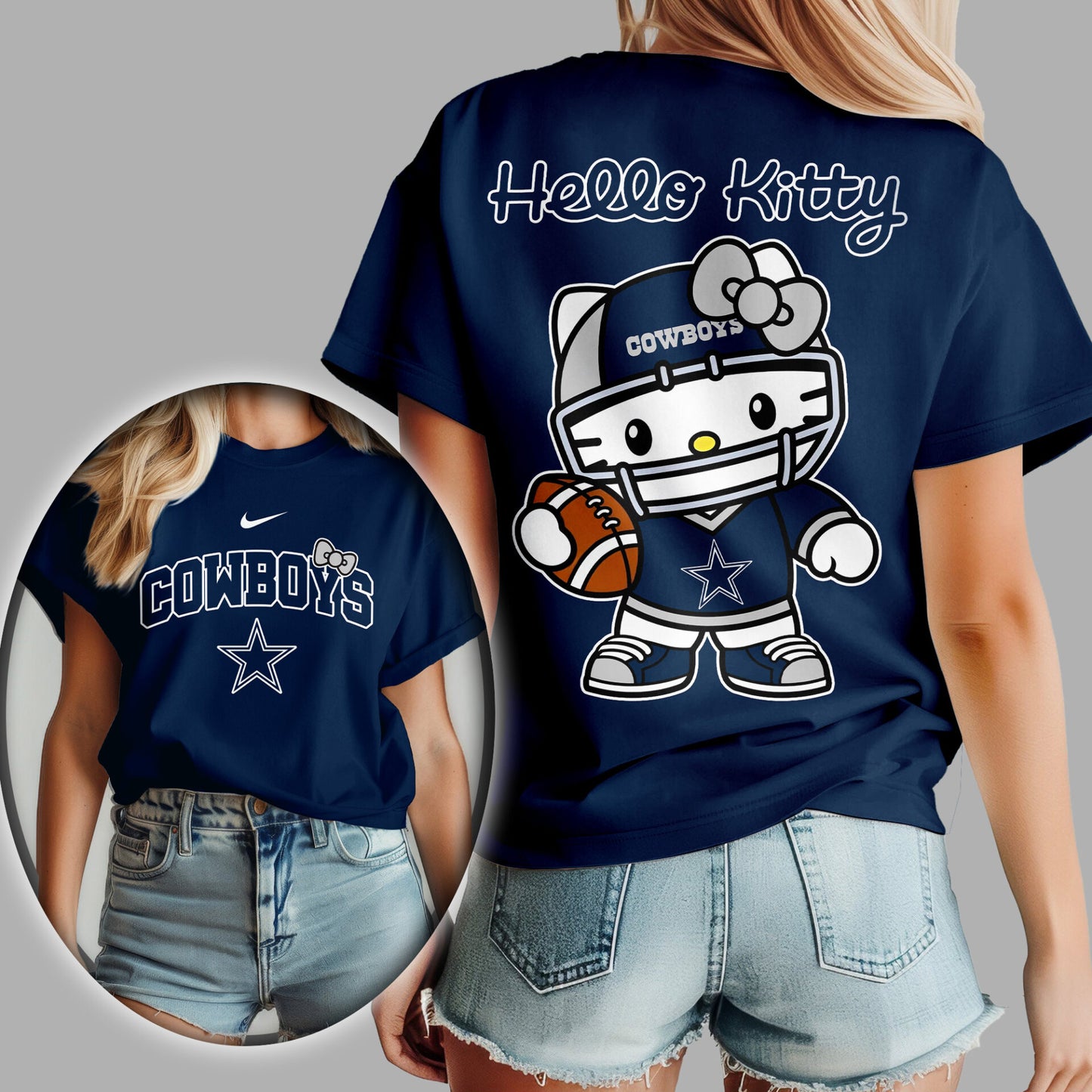 NFL x DAL Hello Kitty Premium 3D Shirt HLP