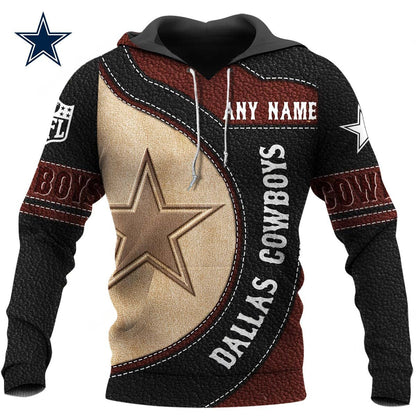 NFL x DAL Leather Pride Personalized Hoodie HLP