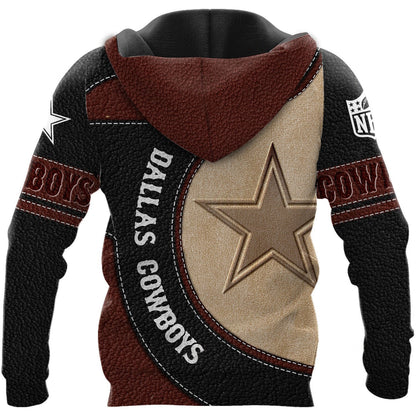 NFL x DAL Leather Pride Personalized Hoodie HLP