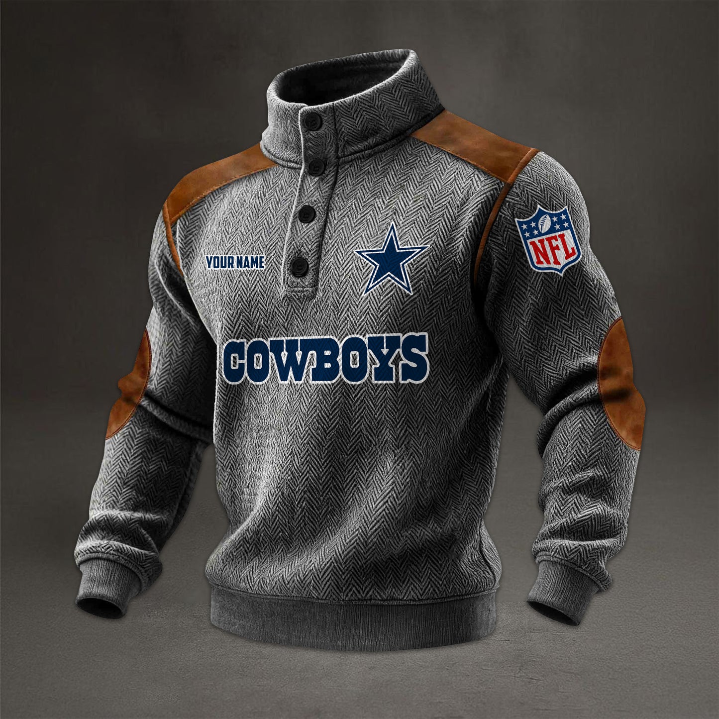 NFL x DAL Men stand-up collar sweatshirt V1 NAK NHM