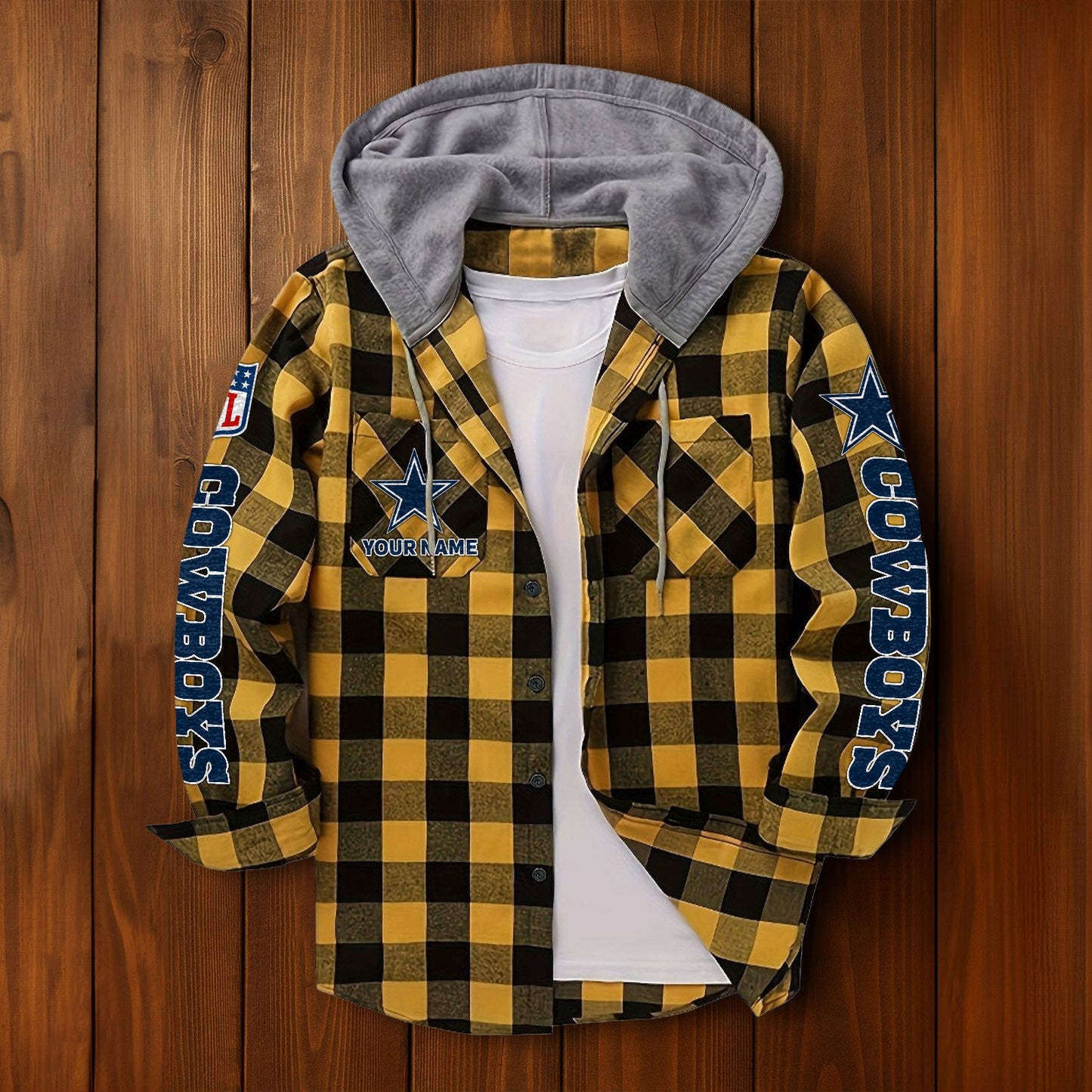 NFL x DAL Personalized Flannel Hoodie Shirts HLP