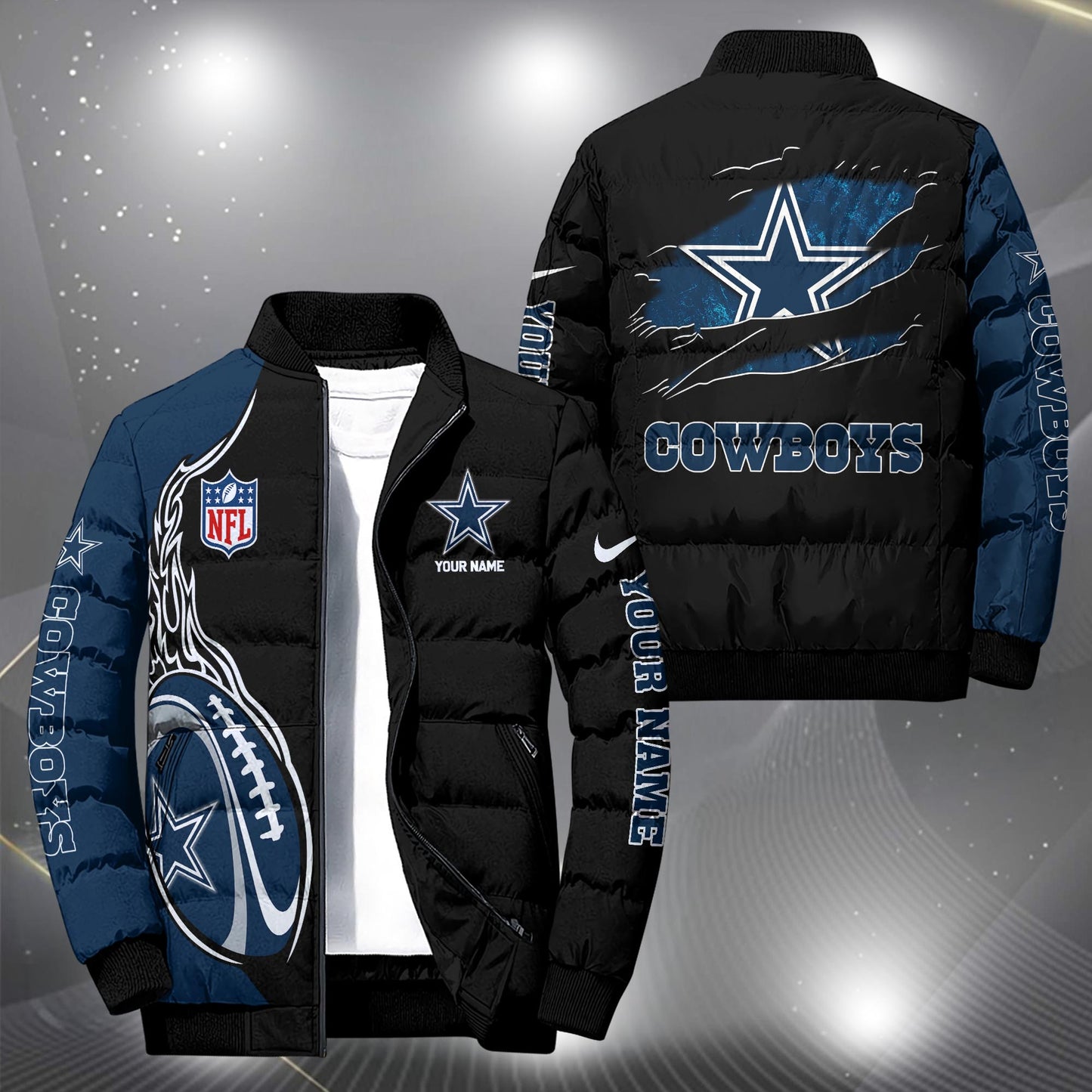 NFL x DAL Personalized Puffer Jacket HLP