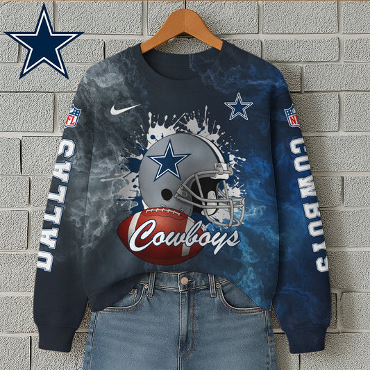 NFL x DAL Premium 3D Printed Long Sleeve Sweatshirt HLP 271025
