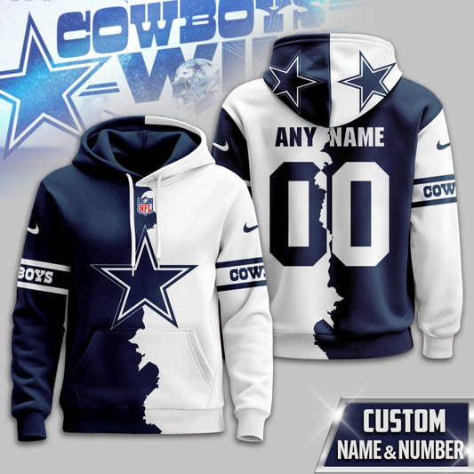 NFL x DAL Split Personalized Hoodie HLP