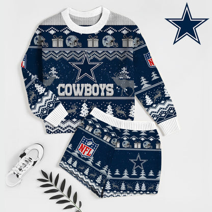 NFL x DAL Touchdown Holiday Sweatshirt & Shorts Set HLP 251025