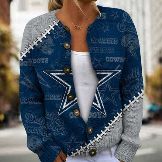 NFL x DAL Women cardigan sweater V1 NAK TXP