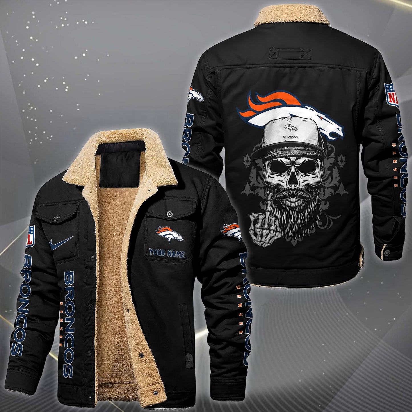 NFL x DEN Fleece Lined Cargo Jacket HLP