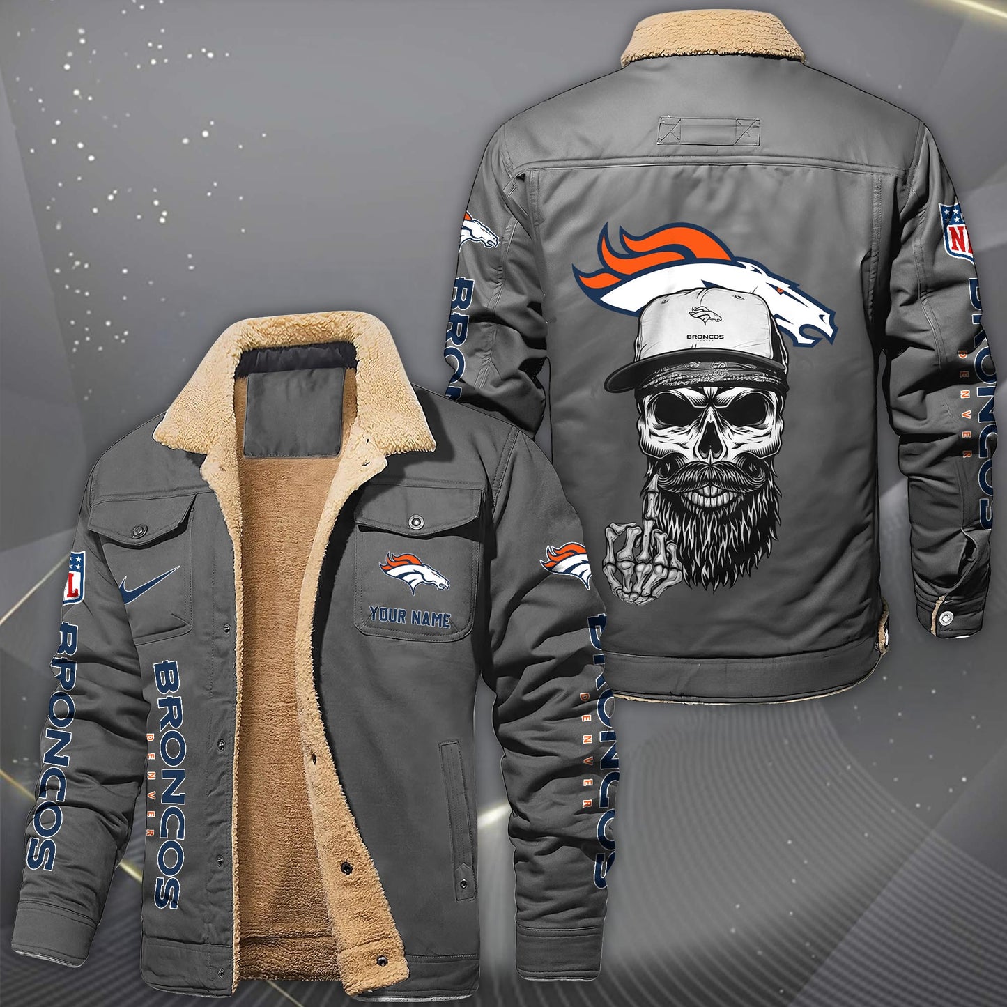 NFL x DEN Fleece Lined Cargo Jacket HLP