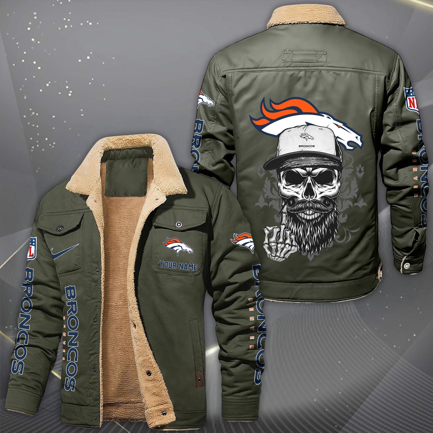 NFL x DEN Fleece Lined Cargo Jacket HLP