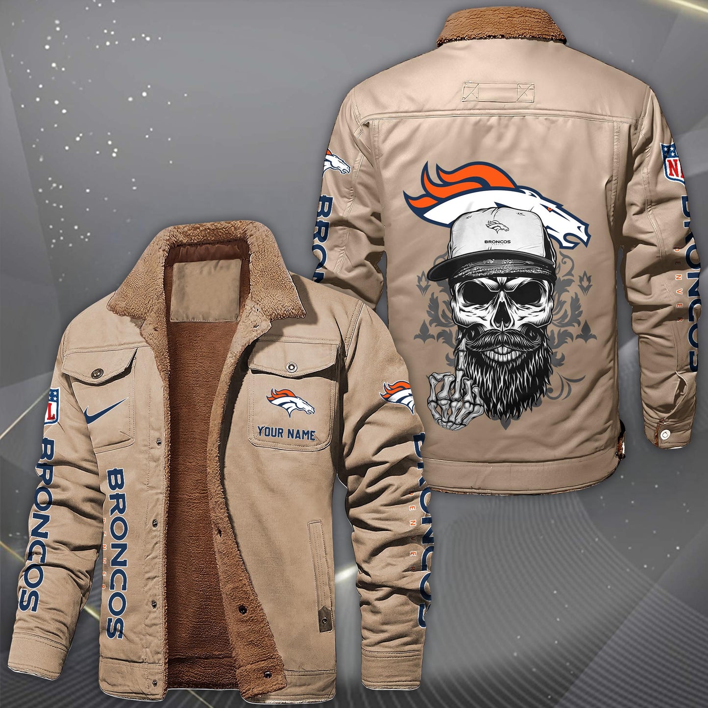 NFL x DEN Fleece Lined Cargo Jacket HLP