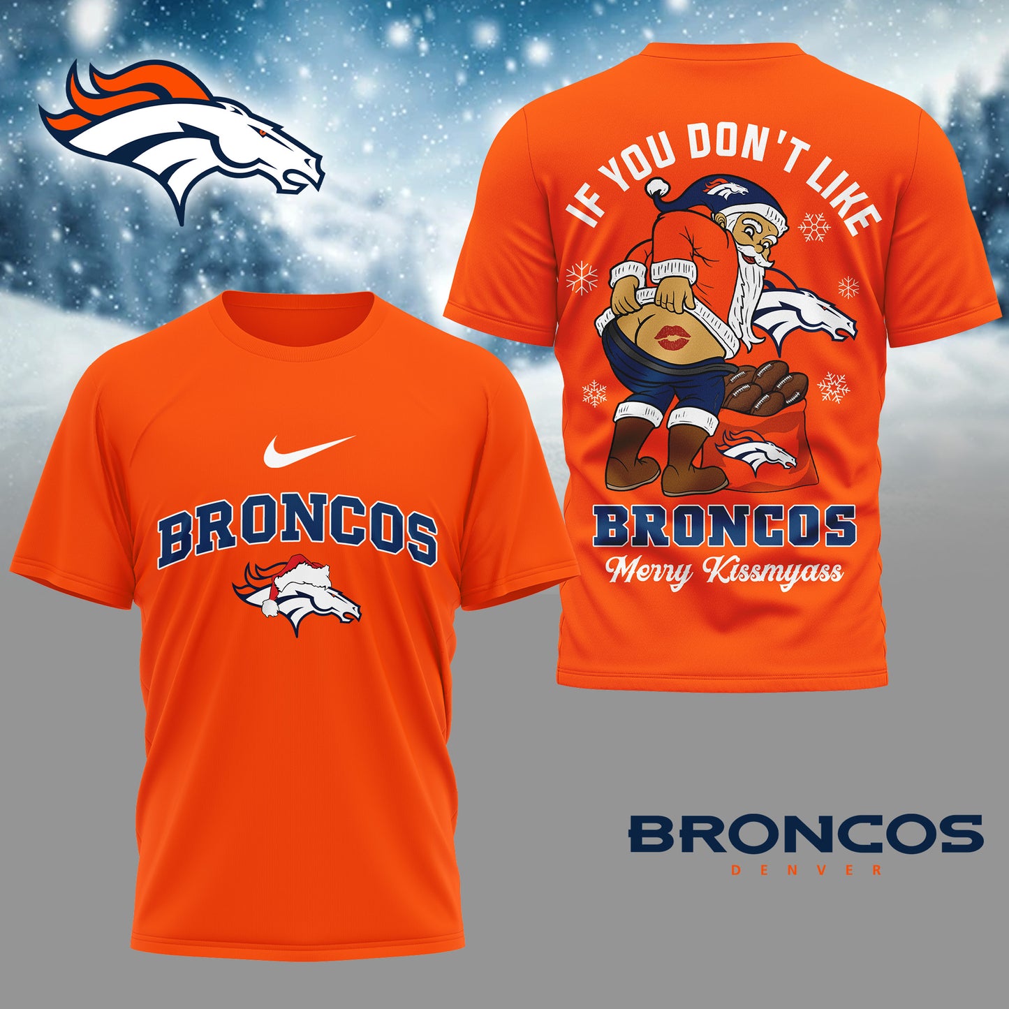 NFL x DEN Funny Xmas 3D Shirt HLP