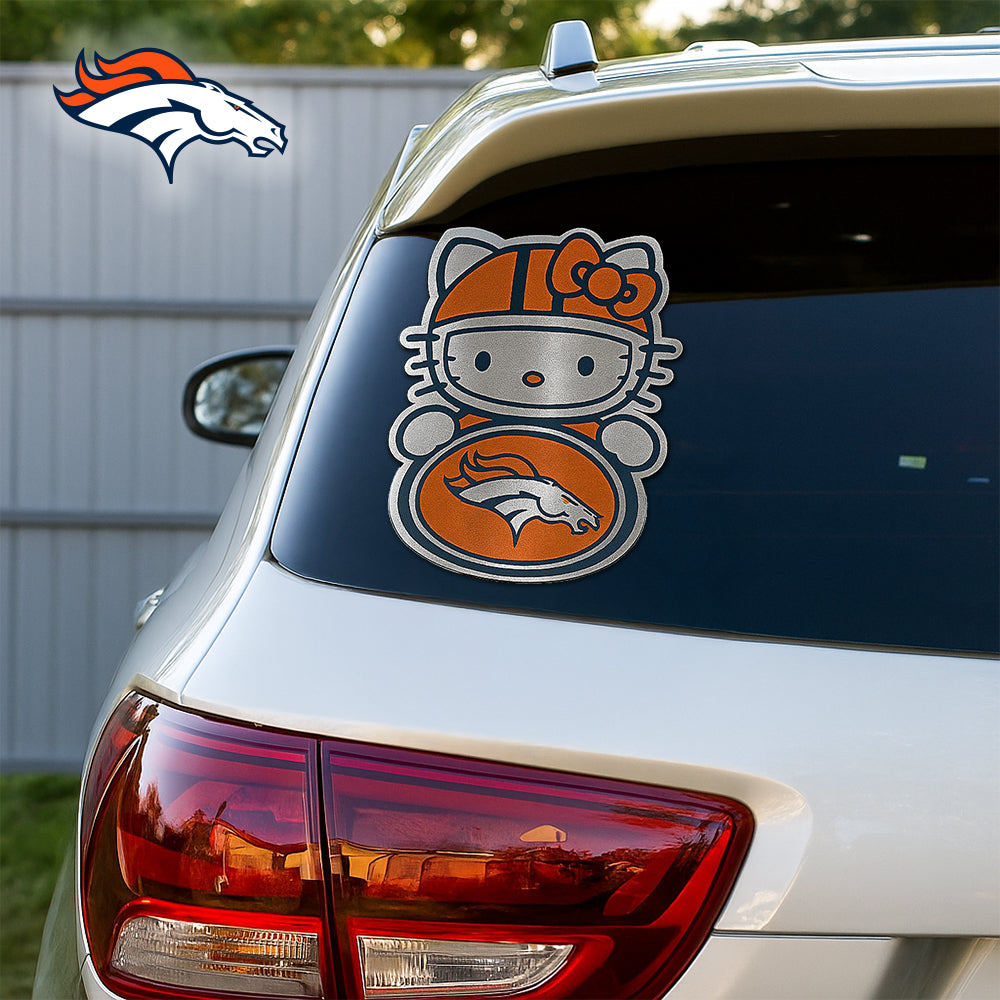 NFL x DEN Hello Kitty Car Badge Sticker HLP