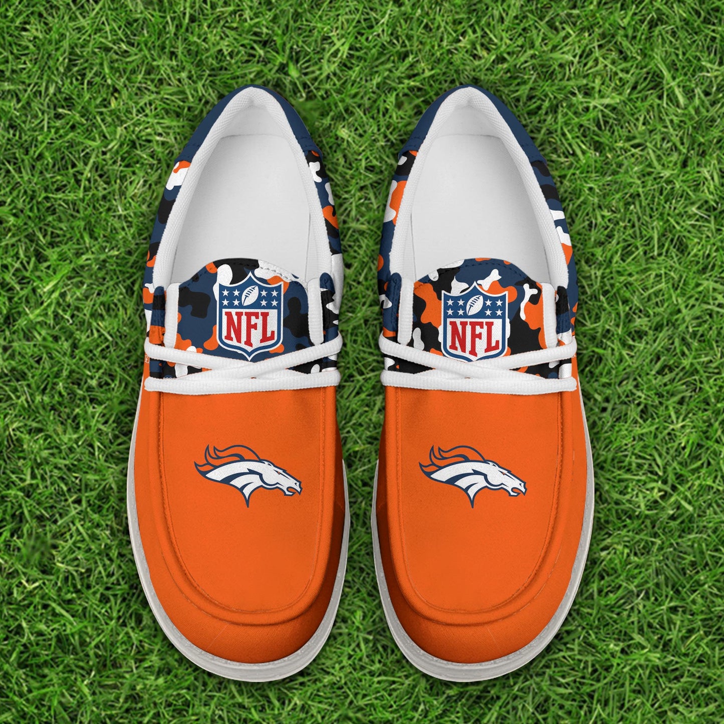 NFL x DEN Personalized Canvas Loafer Shoes HLP