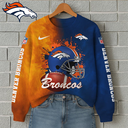 NFL x DEN Premium 3D Printed Long Sleeve Sweatshirt HLP 271025