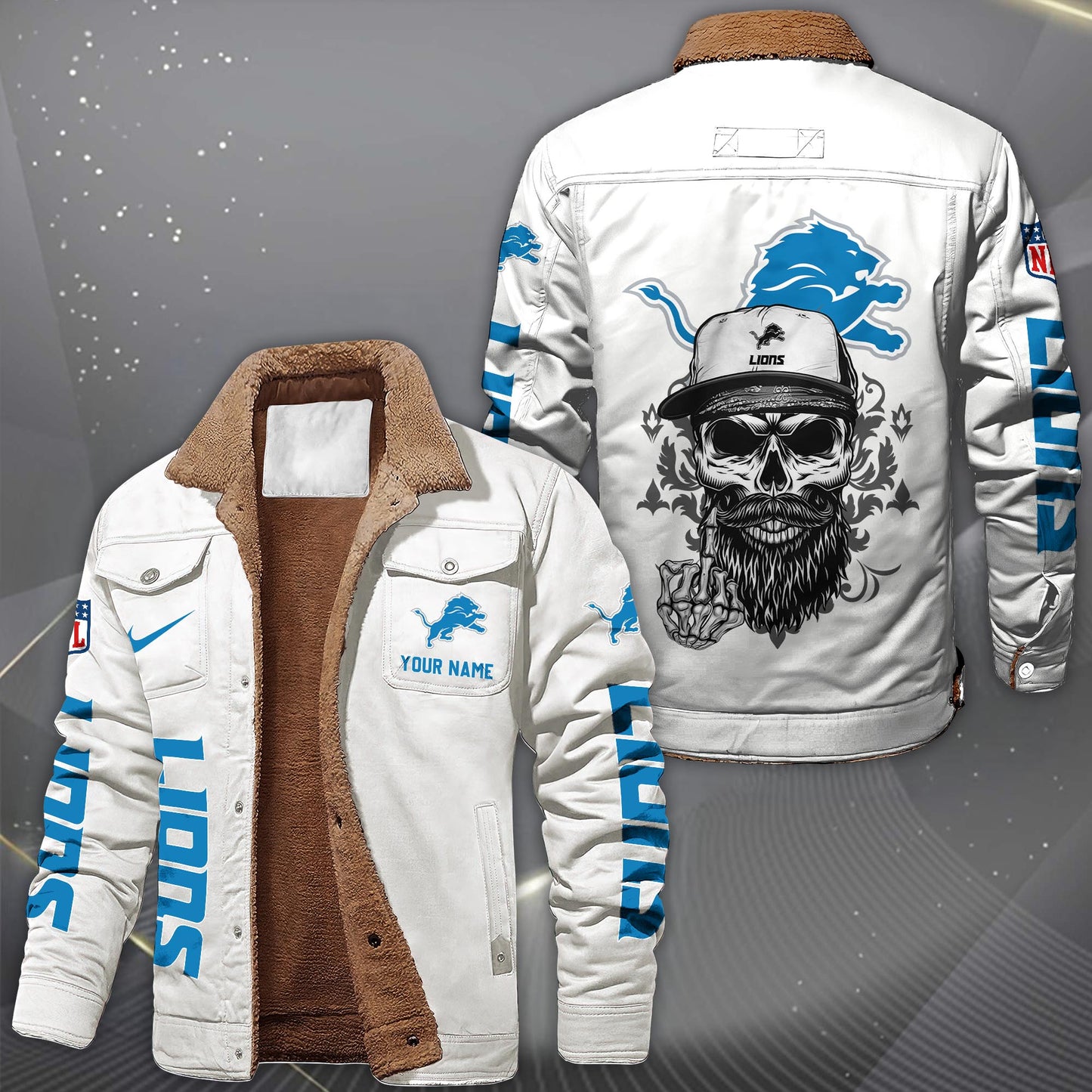 NFL x DET Fleece Lined Cargo Jacket HLP