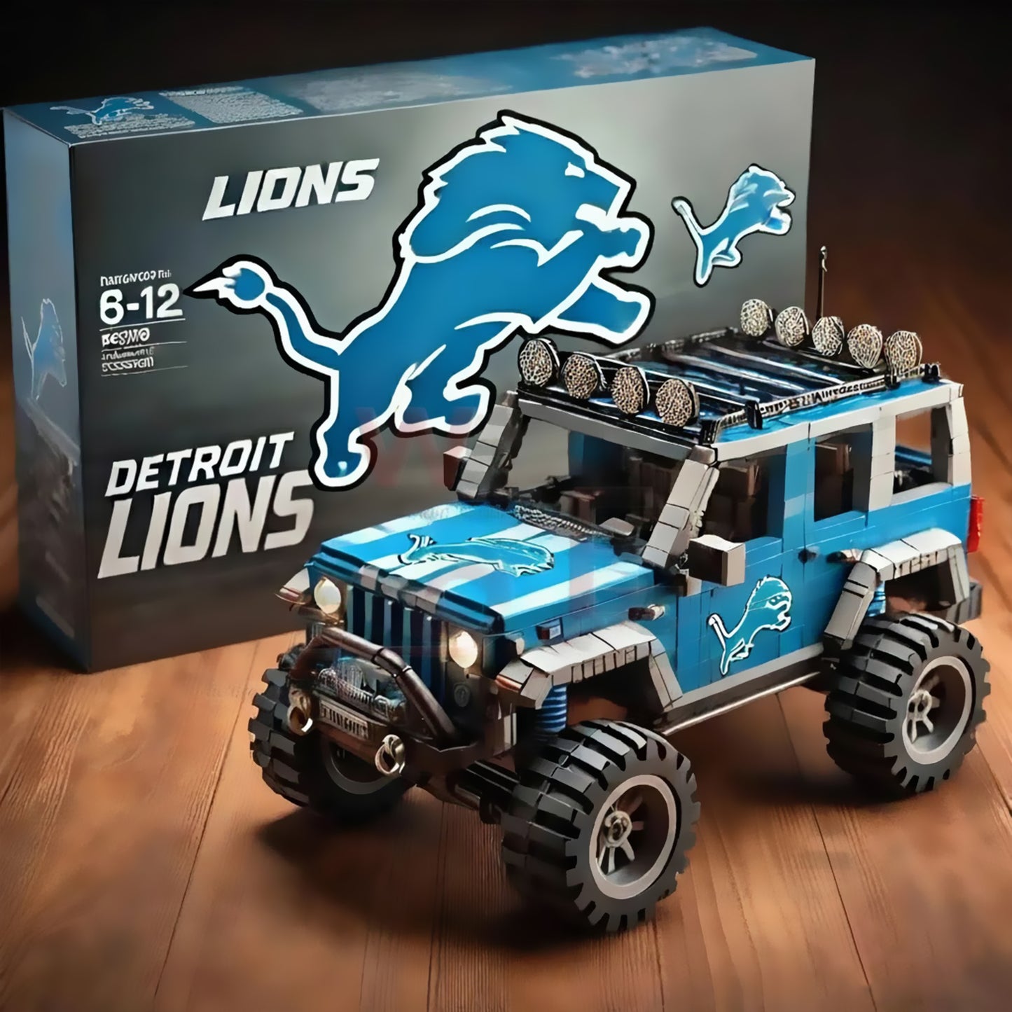 NFL x DET Football Team Jeep Building Set V1 NAK NHM