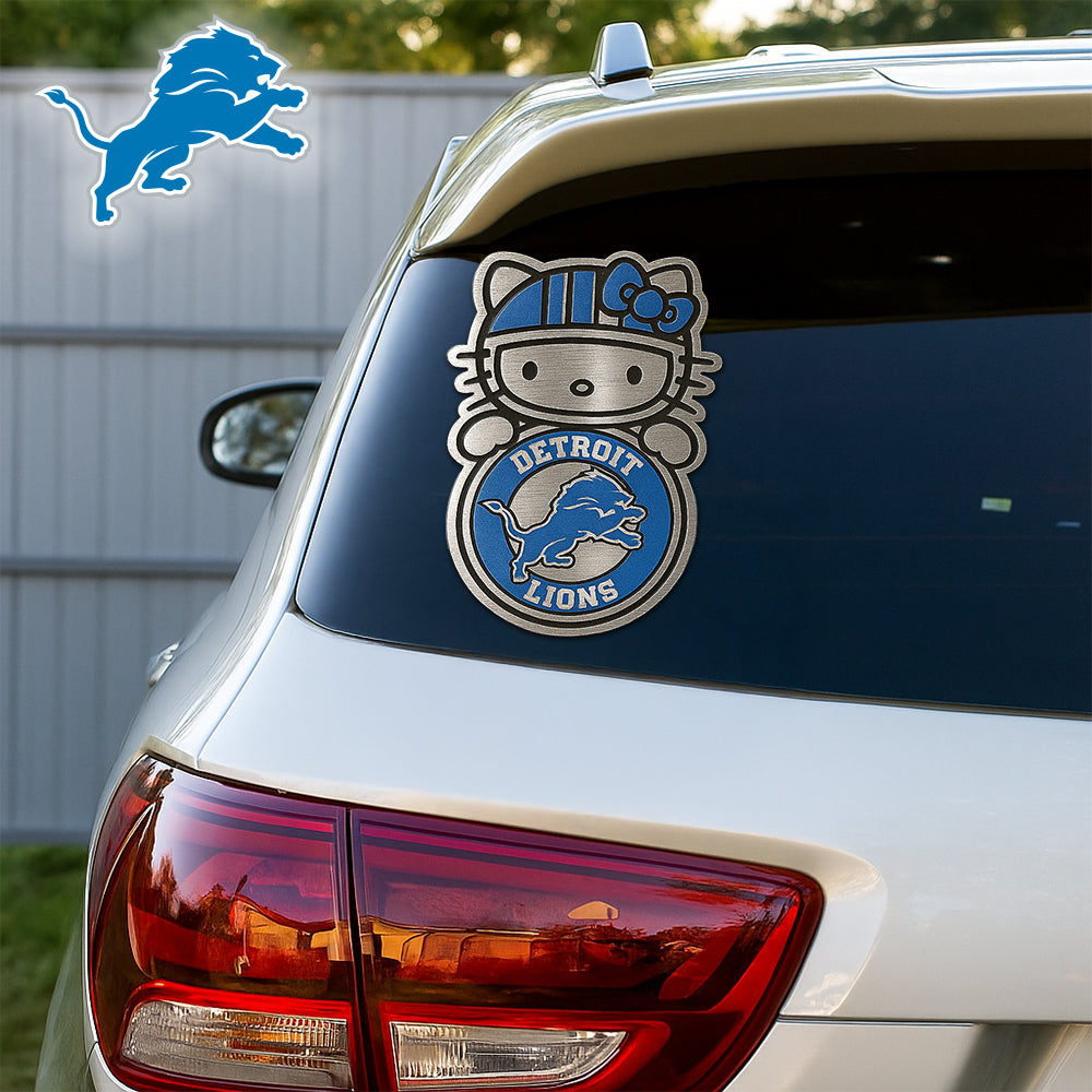 NFL x DET Hello Kitty Car Badge Sticker HLP