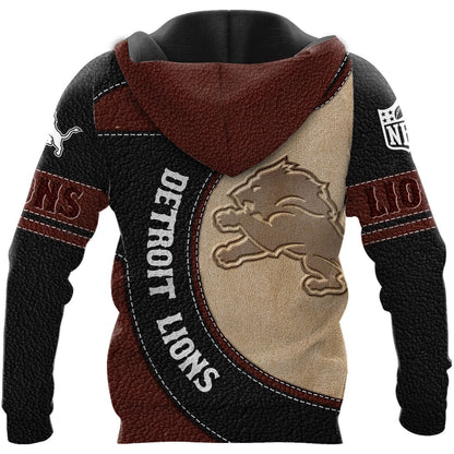 NFL x DET Leather Pride Personalized Hoodie HLP