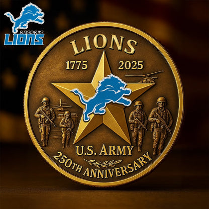 NFL X DET Premium U.S Army Anniversary Coin HLP