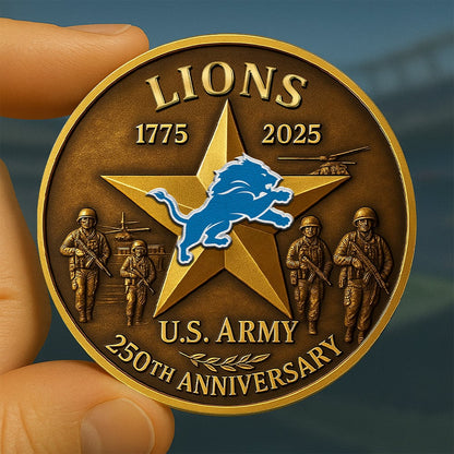 NFL X DET Premium U.S Army Anniversary Coin HLP