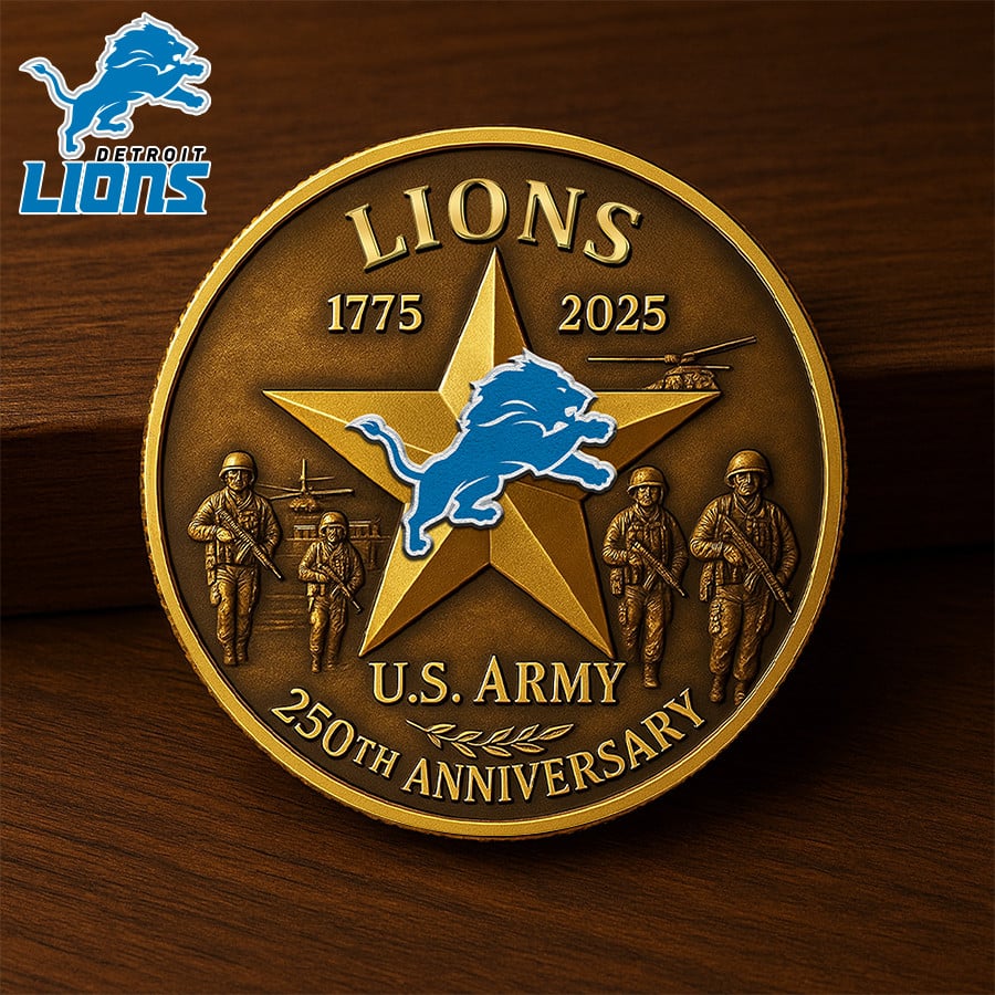 NFL X DET Premium U.S Army Anniversary Coin HLP