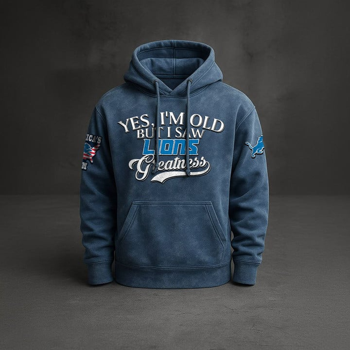 NFL x DET Retro Style Hoodie V1 NAK