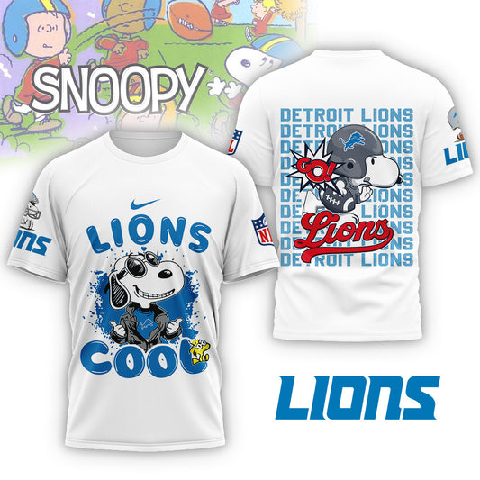 NFL x DET Snoopy Cool 3D Shirt HLP 271025
