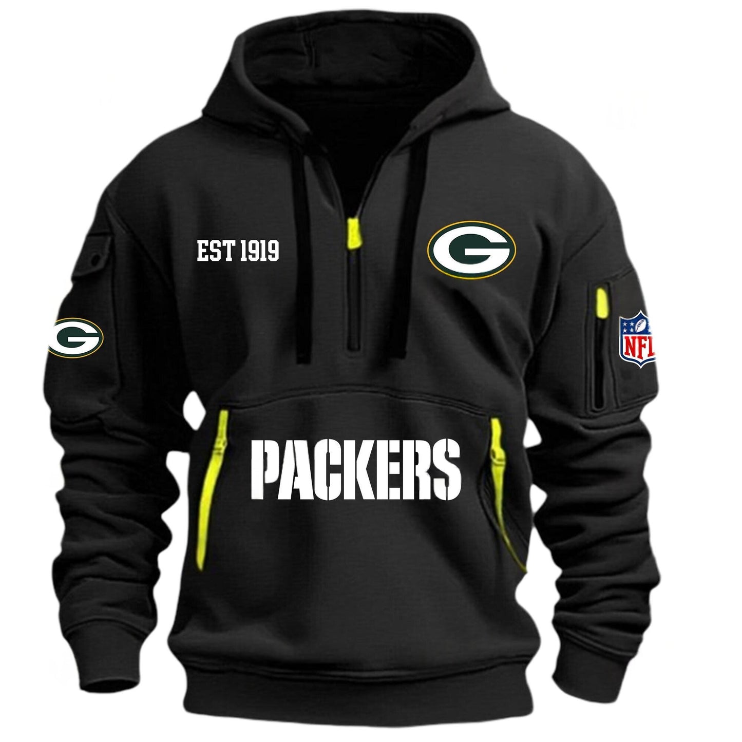NFL x GB EST 1919 HOODIE HALF ZIPPER HLP