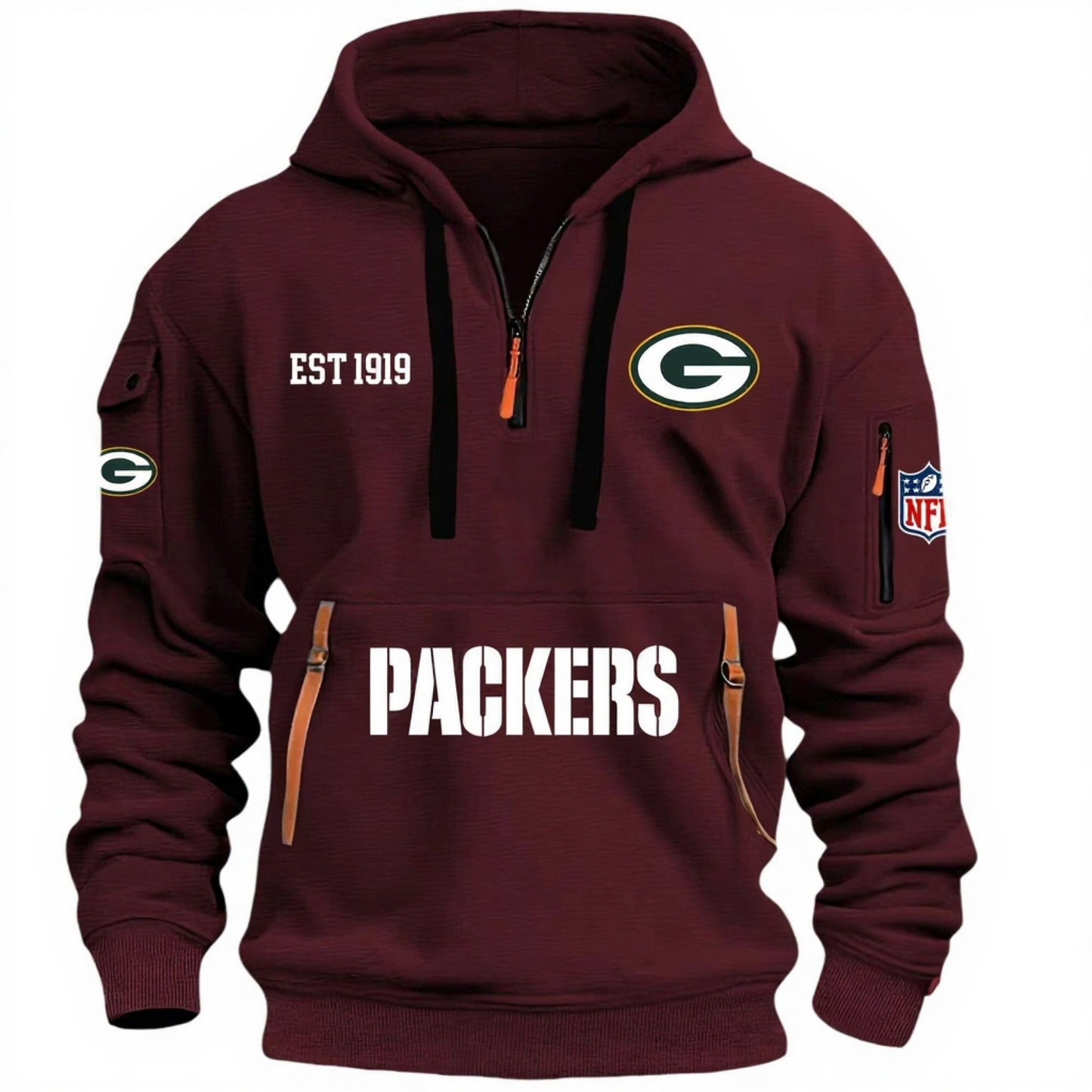 NFL x GB EST 1919 HOODIE HALF ZIPPER HLP