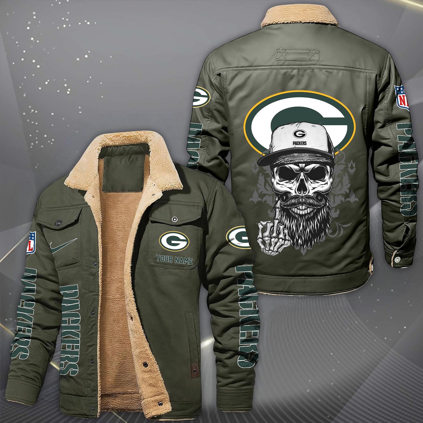 NFL x GB Fleece Lined Cargo Jacket HLP